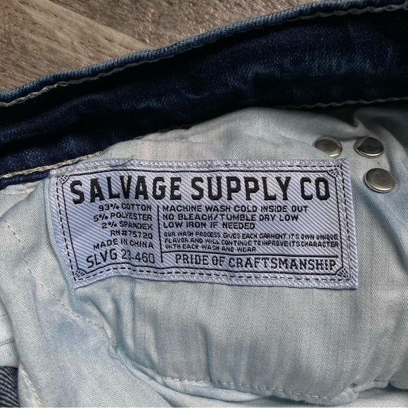 Salvage ripped jeans women’s size 29x30 Havoc straight slim fit - Picture 9 of 10